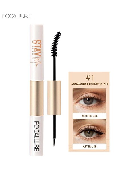 Focallure ماسكارا وكحل مقاوم للماء من ستاي ماكس 2 في 1