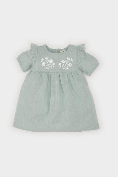 DeFacto Rochie din popelin evazat cu maneca scurta fetita E5815A525SP