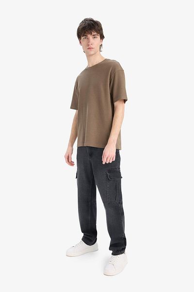 DeFacto Boxy Fit Crew Neck Short Sleeve T-Shirt D5482Ax25Sp