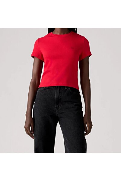 Levi's Women's Essential Sporty Tee Red T-Shirt - 005g4-0002