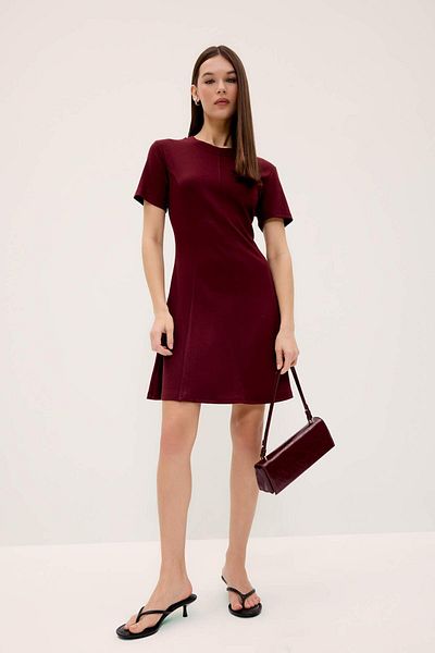 DeFacto Crew Neck Basic Plain Short Sleeve Mini Summer Dress F3179Ax25Sm