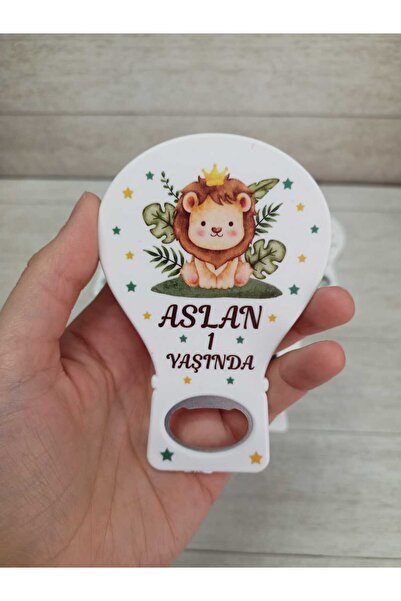 onuratasarlat 10 Adet Balon Magnet Açacak Yeni Doğan, Doğum Günü, Sünnet, Nişan, Söz, Aslanlı Model