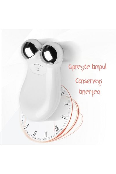 VENTLEX Aparat Pentru Tratament Facial cu Microcurenti si Lumina Infrarosie pentru Lifting Facial 3D Alb