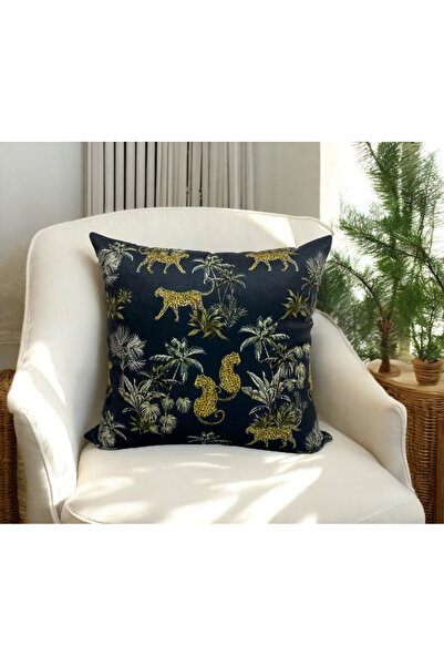 ASDİVA Декоративна калъфка за възглавница с цифров принт с мотив на гепард 45x45