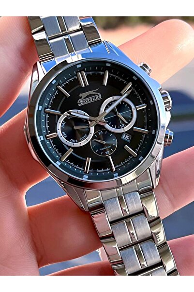 Slazenger Özel Kutulu Çelik Kordon (KARARMA RENK ATMA YAPMAZ) Multi Fonksiyon 5 Atm Su Geçirmez Kol Saati