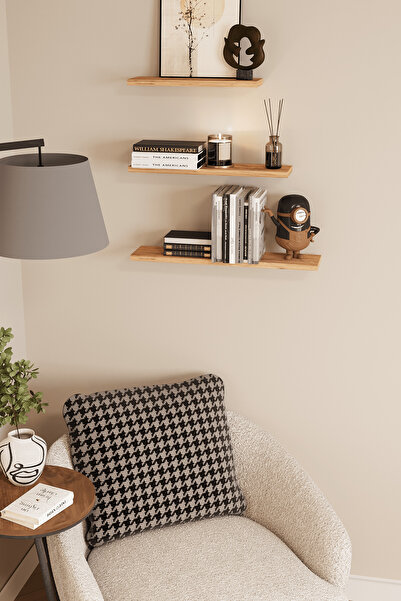 dekor fim DF05102AC 3'lü Dekoratif Raf Duvar Rafı