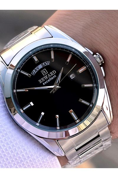 Reward Steel Cord 5 Atm Water Resistant Calendar Dial Men's Wrist Watch with 2 Years Warranty Erw147126.3