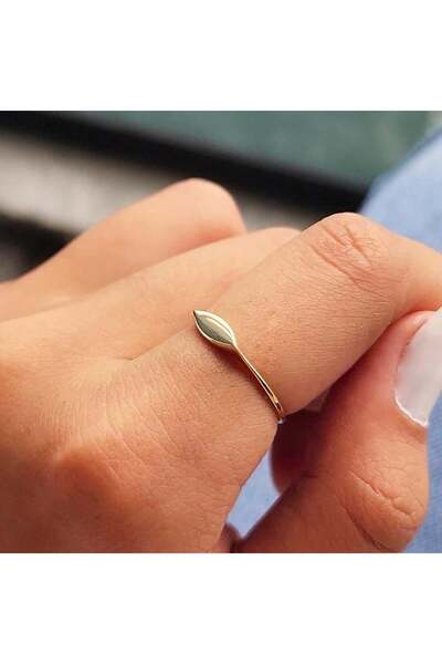 FasekGold Minimal Altın Yüzük - 14 Ayar Altın Mekik Taşsız Minimal Eklem Yüzü...