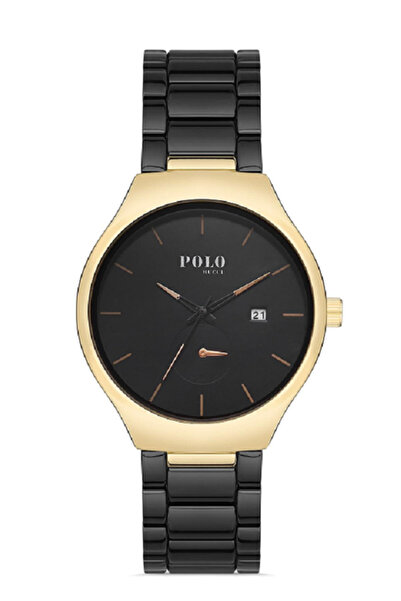 POLO Rucci ساعة يد رجالية معدنية بتقويم 1350