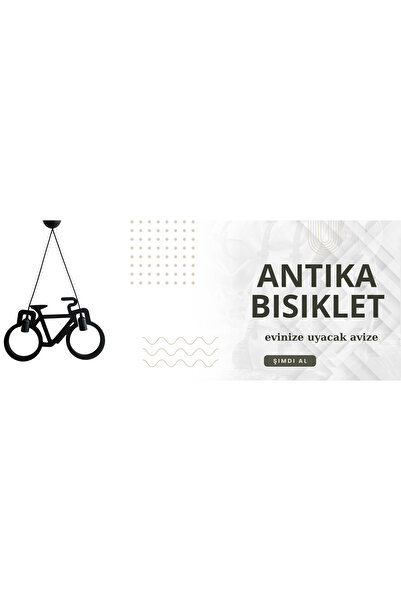 UTKU TASARIM Antika Bisiklet Nostalji Bisiklet Ahşap Bisiklet Modern Dekoratif Lamba Çocuk Odası Avize