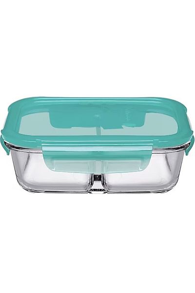 Paşabahçe Compartment Storage Container. Locking Cover Green Color 1010 Cc 4 Pieces (530286)