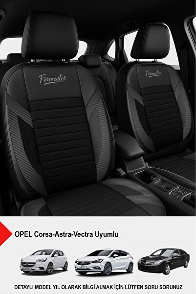 GM-DESIGN غطاء مقعد السيارة من الريش التايلاندي فورمينتور (متوافق مع أوبل كورسا-أسترا-فيكترا)