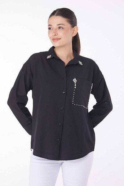 TOFİSA Stoned Shirt Black - 25909