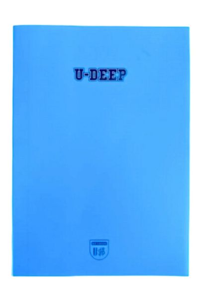 Glanart A4 Size Plastic Cover 60 Sheets Lined Notebook Edge Red Lined 1 Piece Udep