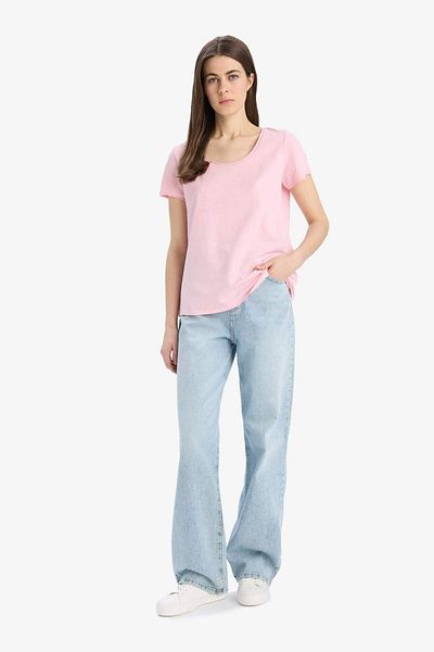 DeFacto Regular Fit Rundhals Basic Plain Kurzarm T-Shirt K1508AZ25SM
