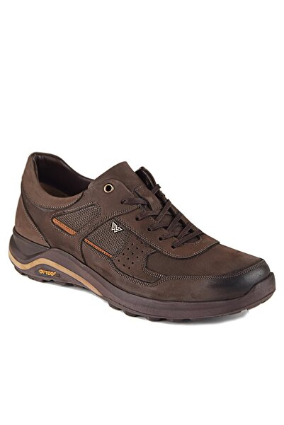 Daloğlu 2055 Brown Sports Genuine Nubuck Leather Casual Shoes