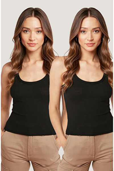 uyguntarz Pachet de 2 maiouri de bază pentru femei – cu aspect texturat și br...