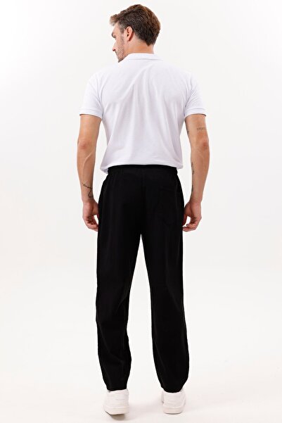 freemen Ανδρικό μαύρο φαρδύ παντελόνι - Μεγάλο εύρος μεγεθών-