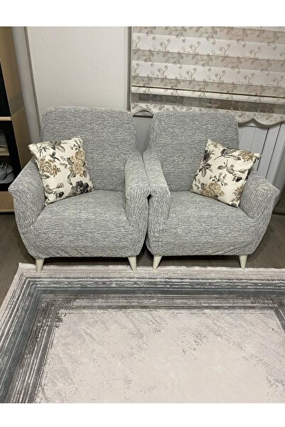 riselerhome Jakarlı 3 3 1 1 Lastikli Kanepe Örtüsü | Lastikli Koltuk Örtüsü | Koltuk Kılıfı Takımı