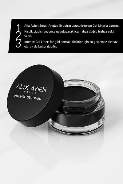 Alix Avien High Pigmented Waterproof Long Lasting Matte Gel Eyeliner - Intense Gel Liner 01 Black