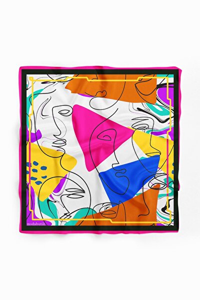 Modabutik B19 Kadın Silüet Desenli Bandana