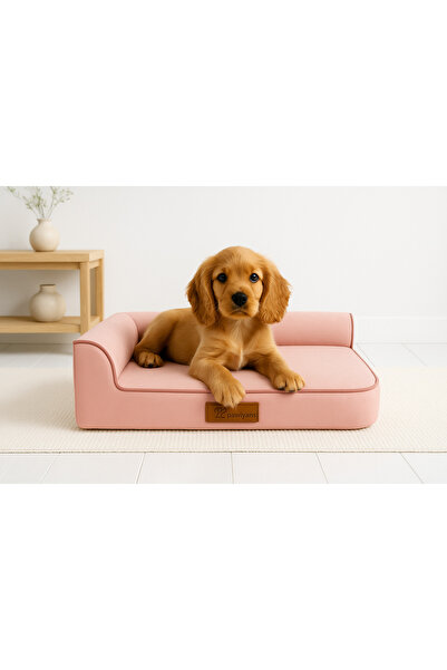 PAWİYANS Bolster-L Üst Kalite Köpek Yatağı Süngerli Sıvı Geçirmez Alezli. %10...
