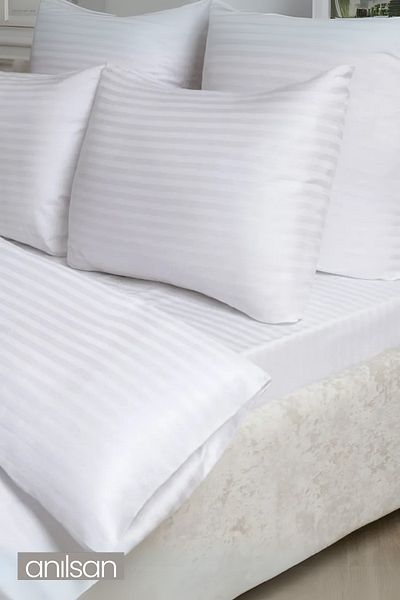 Anılsan Striped Satin Fitted Sheet Single/Double, 83Tel