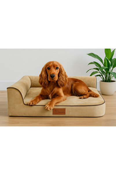 PAWİYANS Bolster-L Üst Kalite Köpek Yatağı Süngerli Sıvı Geçirmez Alezli. %10...