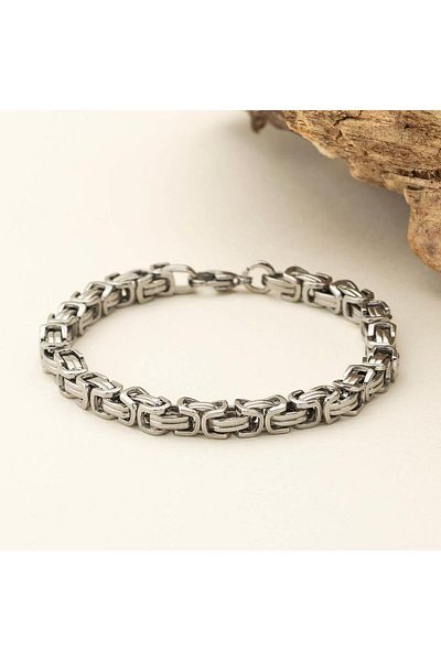 Gümüş Pazarım King Chain Men's Steel Bracelet
