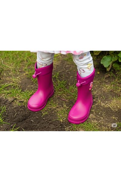 belixspor Konçlu Girl's Rain Boots 26-35 Fuchsia