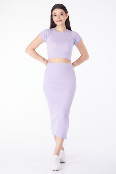 TOFİSA Short Sleeve Double Suit Lilac - 24435