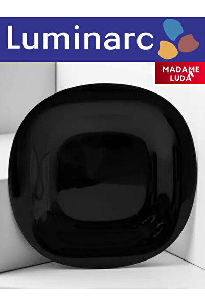 Luminarc Carine Siyah 6 Adet 6 Kişilik 19 Cm (TATLI-PASTA-MEYVE) Tabağı. Madame Luda.