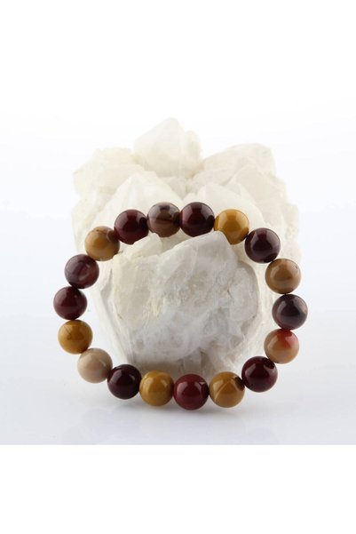 OSMANLI DEĞERLİ TAŞ Certified Jasper Natural Stone Bracelet 9mm