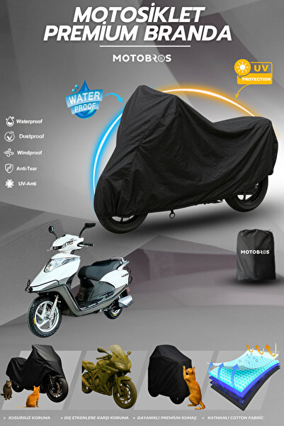 Motobros قماش القنب للدراجات النارية أرورا أسود خاص مقاوم للماء ومتين (أعلى س...