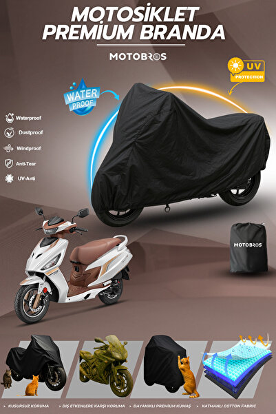 Motobros قماش القنب للدراجات النارية Hero Dash أسود مقاوم للماء ومتين (أعلى س...