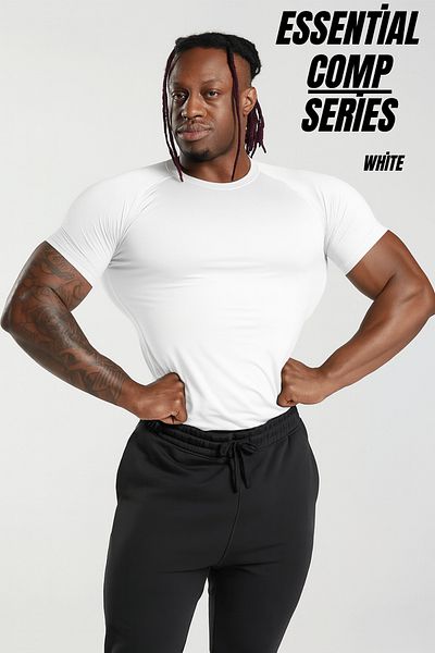 Stylovi Essential Premium Basic Compression T-Shirt – Ultra Stretchy, Slim Fit