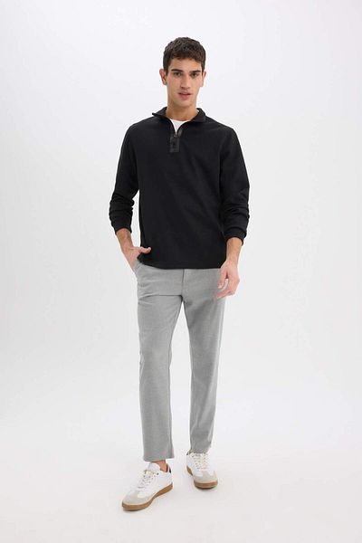DeFacto Inverted Stand Collar Half Zip Basic Sweatshirt D7226Ax25Sp