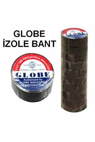 Globe Siyah Izole Bant 10 Adet Elektrik Bantı Orijinal