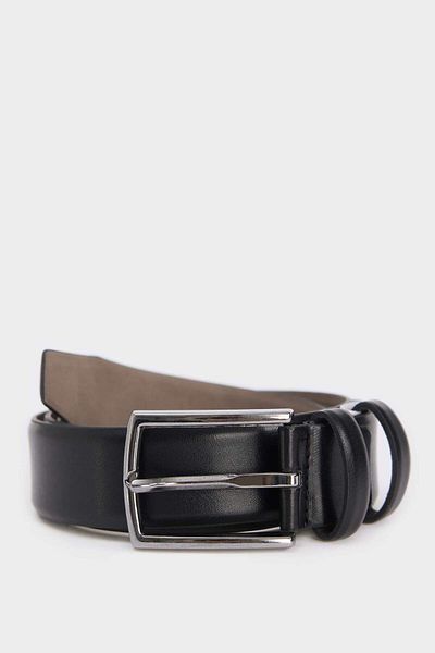 DeFacto Men's Rectangular Buckle Faux Leather Jean Belt F0438Axns