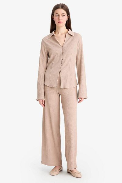 DeFacto Wide Leg Stretchy Waisted Wide Leg Wrap Pants F0057Ax25Sp