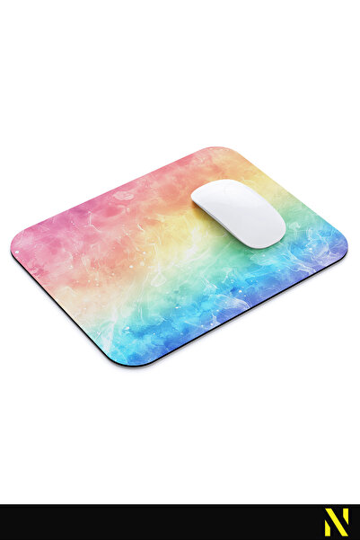 nilizma Цветна ергономична подложка за мишка с шарки - 22 cm x 18 cm - подложка за мишка с неплъзгаща се основа за дома и офиса