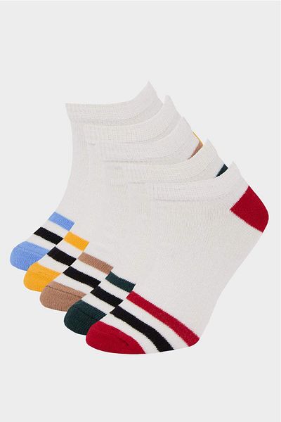 DeFacto 5-teilige Baumwoll-Booties-Socken für Jungen E5512A8NS