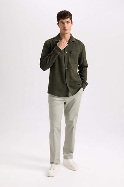DeFacto Regular Fit Regular Cut Summer Straight Leg Chino Canvas Trousers D7349Ax25Sp