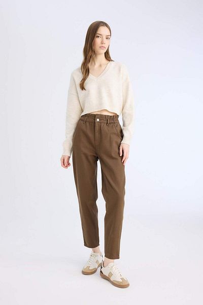 DeFacto Paperbag Jeans mit elastischem Bund, knöchellang, E3870AX25SP