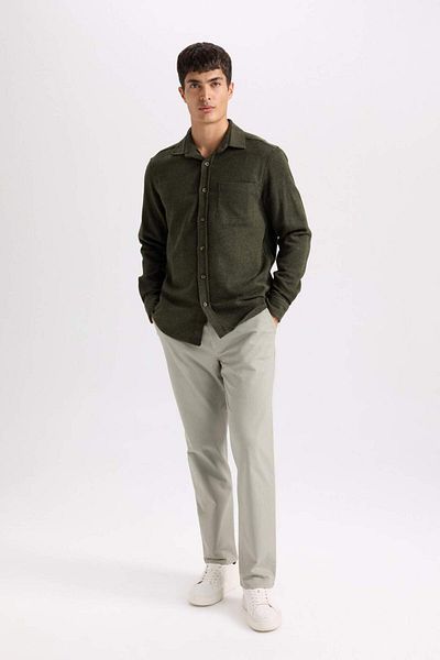DeFacto Regular Fit Regular Cut Summer Straight Leg Chino Canvas Trousers D7349Ax25Sp