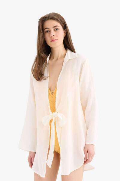 DeFacto Fall in Love Regular Fit Müslin Plaj Kıyafeti B7333AX25SM