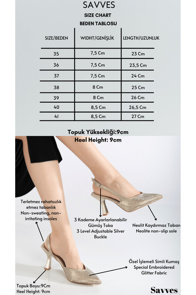 Von Bond Paris Altın Taş Detaylı Kadın Yandan Tokalı Topuklu Abiye Ayakkabı