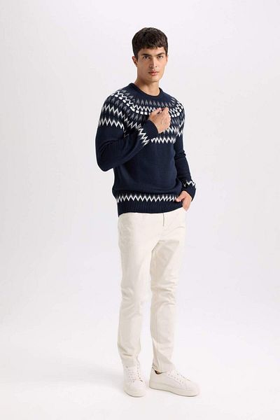 DeFacto Summer Gabardine Chino Canvas Pants Slim Fit Slim Fit Narrow Leg with Pockets B2089Ax25Sp