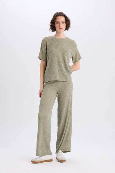 DeFacto Wide Leg Wide Loose Leg Wrinkle Pants E3232Ax25Sp