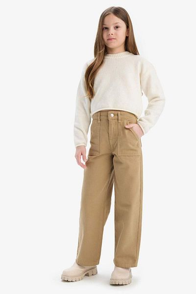 DeFacto Girls Wide Leg Wide Leg Cotton Pants D9134A825Sm